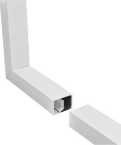 GLOBOSTAR® ALP-CORNER-SIDE90 BRIGHTRAIL 61777 Επιφανειακό / Κρεμαστό Προφίλ Αλουμινίου Γωνία με Λευκό Γαλακτερό Πατητό Κάλυμμα για Ταινίες LED IP20 – Λευκό Ματ – Μ30 x Π5 x Υ7.5cm