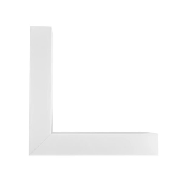 GLOBOSTAR® ALP-CORNER-SIDE90 BRIGHTRAIL 61777 Επιφανειακό / Κρεμαστό Προφίλ Αλουμινίου Γωνία με Λευκό Γαλακτερό Πατητό Κάλυμμα για Ταινίες LED IP20 – Λευκό Ματ – Μ30 x Π5 x Υ7.5cm