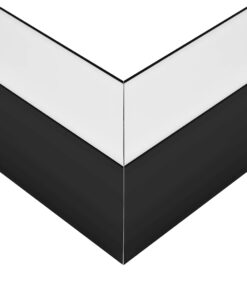 GLOBOSTAR® ALP-CORNER-SIDE90 BRIGHTRAIL 61778 Επιφανειακό / Κρεμαστό Προφίλ Αλουμινίου Γωνία με Λευκό Γαλακτερό Πατητό Κάλυμμα για Ταινίες LED IP20 – Μαύρο Ματ – Μ30 x Π5 x Υ7.5cm