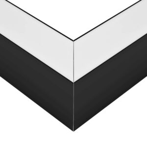 GLOBOSTAR® ALP-CORNER-SIDE90 BRIGHTRAIL 61778 Επιφανειακό / Κρεμαστό Προφίλ Αλουμινίου Γωνία με Λευκό Γαλακτερό Πατητό Κάλυμμα για Ταινίες LED IP20 – Μαύρο Ματ – Μ30 x Π5 x Υ7.5cm