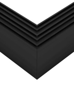 GLOBOSTAR® ALP-CORNER-SIDE90 BRIGHTRAIL 61778 Επιφανειακό / Κρεμαστό Προφίλ Αλουμινίου Γωνία με Λευκό Γαλακτερό Πατητό Κάλυμμα για Ταινίες LED IP20 – Μαύρο Ματ – Μ30 x Π5 x Υ7.5cm