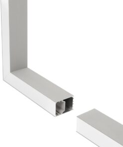 GLOBOSTAR® ALP-CORNER-SIDE90 BRIGHTRAIL 61779 Επιφανειακό / Κρεμαστό Προφίλ Αλουμινίου Γωνία με Λευκό Γαλακτερό Πατητό Κάλυμμα για Ταινίες LED IP20 – Γκρι Ανθρακί Ματ – Μ30 x Π5 x Υ7.5cm