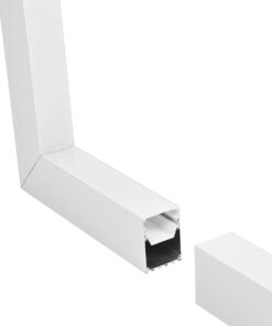 GLOBOSTAR® ALP-CORNER-IN90 BRIGHTRAIL 61780 Επιφανειακό / Κρεμαστό Προφίλ Αλουμινίου Γωνία με Λευκό Γαλακτερό Πατητό Κάλυμμα για Ταινίες LED IP20 – Λευκό Ματ – Μ30 x Π5 x Υ7.5cm
