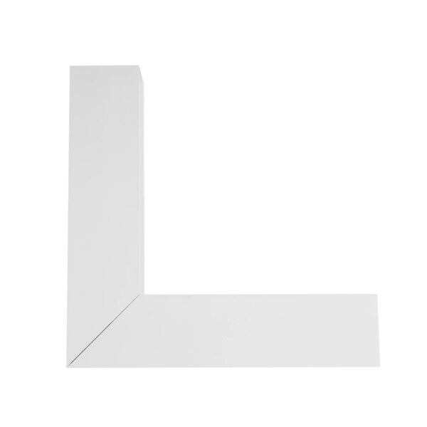 GLOBOSTAR® ALP-CORNER-IN90 BRIGHTRAIL 61780 Επιφανειακό / Κρεμαστό Προφίλ Αλουμινίου Γωνία με Λευκό Γαλακτερό Πατητό Κάλυμμα για Ταινίες LED IP20 – Λευκό Ματ – Μ30 x Π5 x Υ7.5cm