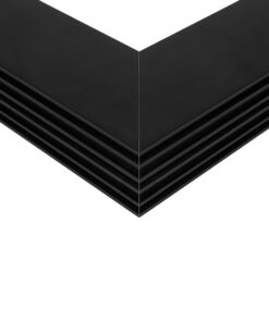 GLOBOSTAR® ALP-CORNER-IN90 BRIGHTRAIL 61781 Επιφανειακό / Κρεμαστό Προφίλ Αλουμινίου Γωνία με Λευκό Γαλακτερό Πατητό Κάλυμμα για Ταινίες LED IP20 – Μαύρο Ματ – Μ30 x Π5 x Υ7.5cm