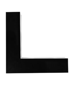 GLOBOSTAR® ALP-CORNER-IN90 BRIGHTRAIL 61781 Επιφανειακό / Κρεμαστό Προφίλ Αλουμινίου Γωνία με Λευκό Γαλακτερό Πατητό Κάλυμμα για Ταινίες LED IP20 – Μαύρο Ματ – Μ30 x Π5 x Υ7.5cm