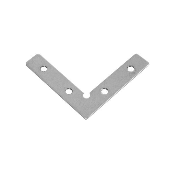GLOBOSTAR® BRIGHTRAIL 61784 Σύνδεσμος Γ Επέκτασης Προφίλ Αλουμινίου – Ασημί – Μ4.8 x Π1 x Υ4.8cm