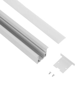 GLOBOSTAR® ALP-LINEAR RECESSA 61785-3M Χωνευτό Προφίλ Αλουμινίου με Λευκό Γαλακτερό Πατητό Κάλυμμα για Ταινίες LED IP20 – Λεικό Ματ – Μ300 x Π3.5 x Υ4cm