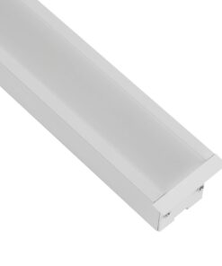 GLOBOSTAR® ALP-LINEAR RECESSA 61785-3M Χωνευτό Προφίλ Αλουμινίου με Λευκό Γαλακτερό Πατητό Κάλυμμα για Ταινίες LED IP20 – Λεικό Ματ – Μ300 x Π3.5 x Υ4cm