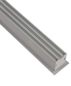 GLOBOSTAR® ALP-LINEAR RECESSA 61787-3M Χωνευτό Προφίλ Αλουμινίου με Λευκό Γαλακτερό Πατητό Κάλυμμα για Ταινίες LED IP20 – Γκρι Ανθρακί Ματ – Μ300 x Π3.5 x Υ4cm