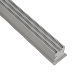 GLOBOSTAR® ALP-LINEAR RECESSA 61787-3M Χωνευτό Προφίλ Αλουμινίου με Λευκό Γαλακτερό Πατητό Κάλυμμα για Ταινίες LED IP20 – Γκρι Ανθρακί Ματ – Μ300 x Π3.5 x Υ4cm