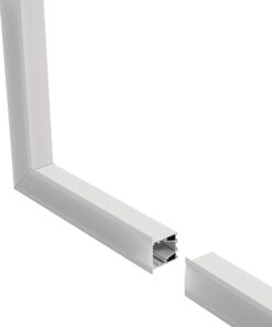 GLOBOSTAR® ALP-CORNER-SIDE90 RECESSA 61788 Χωνευτό Προφίλ Αλουμινίου Γωνία με Λευκό Γαλακτερό Πατητό Κάλυμμα για Ταινίες LED IP20 – Λευκό Ματ – Μ30 x Π3.5 x Υ4cm