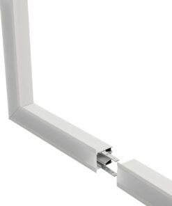 GLOBOSTAR® ALP-CORNER-SIDE90 RECESSA 61788 Χωνευτό Προφίλ Αλουμινίου Γωνία με Λευκό Γαλακτερό Πατητό Κάλυμμα για Ταινίες LED IP20 – Λευκό Ματ – Μ30 x Π3.5 x Υ4cm