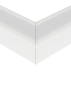 GLOBOSTAR® ALP-CORNER-SIDE90 RECESSA 61788 Χωνευτό Προφίλ Αλουμινίου Γωνία με Λευκό Γαλακτερό Πατητό Κάλυμμα για Ταινίες LED IP20 – Λευκό Ματ – Μ30 x Π3.5 x Υ4cm