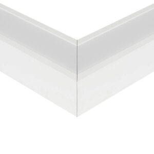 GLOBOSTAR® ALP-CORNER-SIDE90 RECESSA 61788 Χωνευτό Προφίλ Αλουμινίου Γωνία με Λευκό Γαλακτερό Πατητό Κάλυμμα για Ταινίες LED IP20 – Λευκό Ματ – Μ30 x Π3.5 x Υ4cm