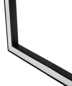 GLOBOSTAR® ALP-CORNER-SIDE90 RECESSA 61789 Χωνευτό Προφίλ Αλουμινίου Γωνία με Λευκό Γαλακτερό Πατητό Κάλυμμα για Ταινίες LED IP20 – Μαύρο Ματ – Μ30 x Π3.5 x Υ4cm