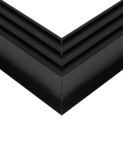 GLOBOSTAR® ALP-CORNER-SIDE90 RECESSA 61789 Χωνευτό Προφίλ Αλουμινίου Γωνία με Λευκό Γαλακτερό Πατητό Κάλυμμα για Ταινίες LED IP20 – Μαύρο Ματ – Μ30 x Π3.5 x Υ4cm