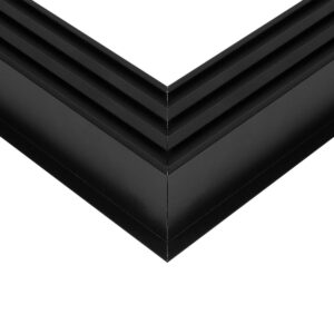 GLOBOSTAR® ALP-CORNER-SIDE90 RECESSA 61789 Χωνευτό Προφίλ Αλουμινίου Γωνία με Λευκό Γαλακτερό Πατητό Κάλυμμα για Ταινίες LED IP20 – Μαύρο Ματ – Μ30 x Π3.5 x Υ4cm