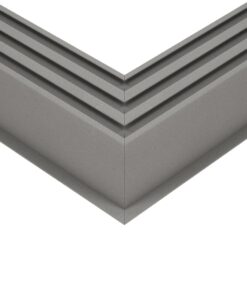 GLOBOSTAR® ALP-CORNER-SIDE90 RECESSA 61790 Χωνευτό Προφίλ Αλουμινίου Γωνία με Λευκό Γαλακτερό Πατητό Κάλυμμα για Ταινίες LED IP20 – Γκρι Ανθρακί Ματ – Μ30 x Π3.5 x Υ4cm