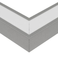 GLOBOSTAR® ALP-CORNER-SIDE90 RECESSA 61790 Χωνευτό Προφίλ Αλουμινίου Γωνία με Λευκό Γαλακτερό Πατητό Κάλυμμα για Ταινίες LED IP20 – Γκρι Ανθρακί Ματ – Μ30 x Π3.5 x Υ4cm