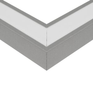 GLOBOSTAR® ALP-CORNER-SIDE90 RECESSA 61790 Χωνευτό Προφίλ Αλουμινίου Γωνία με Λευκό Γαλακτερό Πατητό Κάλυμμα για Ταινίες LED IP20 – Γκρι Ανθρακί Ματ – Μ30 x Π3.5 x Υ4cm