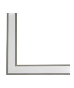 GLOBOSTAR® ALP-CORNER-SIDE90 RECESSA 61790 Χωνευτό Προφίλ Αλουμινίου Γωνία με Λευκό Γαλακτερό Πατητό Κάλυμμα για Ταινίες LED IP20 – Γκρι Ανθρακί Ματ – Μ30 x Π3.5 x Υ4cm