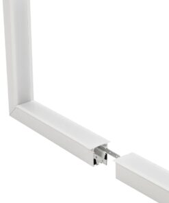 GLOBOSTAR® ALP-CORNER-IN90 RECESSA 61791 Χωνευτό Προφίλ Αλουμινίου Γωνία με Λευκό Γαλακτερό Πατητό Κάλυμμα για Ταινίες LED IP20 – Λευκό Ματ – Μ30 x Π3.5 x Υ4cm