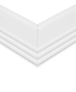 GLOBOSTAR® ALP-CORNER-IN90 RECESSA 61791 Χωνευτό Προφίλ Αλουμινίου Γωνία με Λευκό Γαλακτερό Πατητό Κάλυμμα για Ταινίες LED IP20 – Λευκό Ματ – Μ30 x Π3.5 x Υ4cm