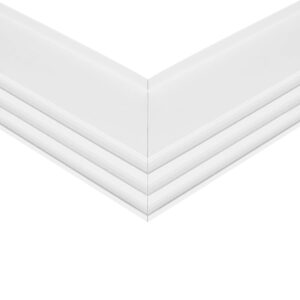 GLOBOSTAR® ALP-CORNER-IN90 RECESSA 61791 Χωνευτό Προφίλ Αλουμινίου Γωνία με Λευκό Γαλακτερό Πατητό Κάλυμμα για Ταινίες LED IP20 – Λευκό Ματ – Μ30 x Π3.5 x Υ4cm
