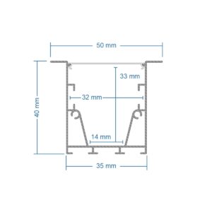 GLOBOSTAR® ALP-CORNER-IN90 RECESSA 61791 Χωνευτό Προφίλ Αλουμινίου Γωνία με Λευκό Γαλακτερό Πατητό Κάλυμμα για Ταινίες LED IP20 – Λευκό Ματ – Μ30 x Π3.5 x Υ4cm