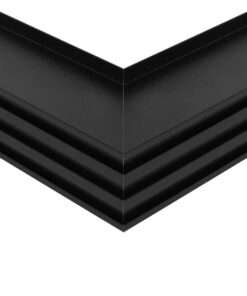 GLOBOSTAR® ALP-CORNER-IN90 RECESSA 61792 Χωνευτό Προφίλ Αλουμινίου Γωνία με Λευκό Γαλακτερό Πατητό Κάλυμμα για Ταινίες LED IP20 – Μαύρο Ματ – Μ30 x Π3.5 x Υ4cm