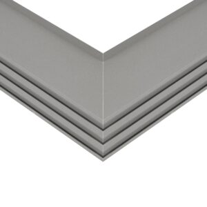 GLOBOSTAR® ALP-CORNER-IN90 RECESSA 61793 Χωνευτό Προφίλ Αλουμινίου Γωνία με Λευκό Γαλακτερό Πατητό Κάλυμμα για Ταινίες LED IP20 – Γκρι Ανθρακί Ματ – Μ30 x Π3.5 x Υ4cm