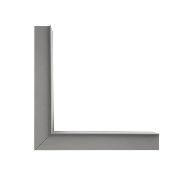 GLOBOSTAR® ALP-CORNER-IN90 RECESSA 61793 Χωνευτό Προφίλ Αλουμινίου Γωνία με Λευκό Γαλακτερό Πατητό Κάλυμμα για Ταινίες LED IP20 – Γκρι Ανθρακί Ματ – Μ30 x Π3.5 x Υ4cm
