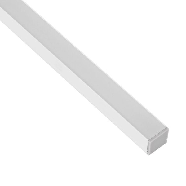 GLOBOSTAR® ALP-LINEAR GLOWTRACK 61796-3M Επιφανειακό Προφίλ Αλουμινίου με Λευκό Γαλακτερό Πατητό Κάλυμμα για Ταινίες LED IP20 – Λευκό Ματ – Μ300 x Π2 x Υ2cm – Πακέτο 5 Τεμαχίων