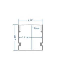 GLOBOSTAR® ALP-LINEAR GLOWTRACK 61797-3M Επιφανειακό Προφίλ Αλουμινίου με Λευκό Γαλακτερό Πατητό Κάλυμμα για Ταινίες LED IP20 – Μαύρο Ματ – Μ300 x Π2 x Υ2cm – Πακέτο 5 Τεμαχίων