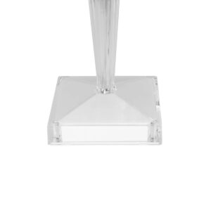 GLOBOSTAR® CRYSTAL 62042 Μοντέρνο Επιτραπέζιο Φωτιστικό Πορτατίφ LED 1W 100lm 360° DC 5V USB-C με Επαναφορτιζόμενη Μπαταρία Li-ion 3.7V 1600mAh IP44 Πολύχρωμο RGBW με Χειριστήριο Dimmable – Sanan SMD Chip – Διάφανο – Μ11.5 x Π11.5 x Υ25.5cm – 3 Χρόνια Εγγύηση