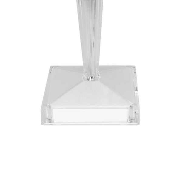 GLOBOSTAR® CRYSTAL 62042 Μοντέρνο Επιτραπέζιο Φωτιστικό Πορτατίφ LED 1W 100lm 360° DC 5V USB-C με Επαναφορτιζόμενη Μπαταρία Li-ion 3.7V 1600mAh IP44 Πολύχρωμο RGBW με Χειριστήριο Dimmable – Sanan SMD Chip – Διάφανο – Μ11.5 x Π11.5 x Υ25.5cm – 3 Χρόνια Εγγύηση