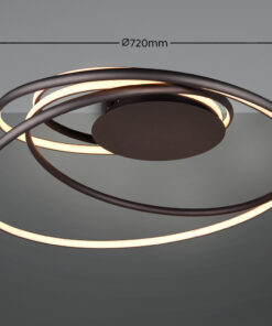 Trio Lighting NALA – 644310132 Φωτιστικό Οροφής LED 57W 6800lm Step Dimmable CCT Μαύρο Ματ