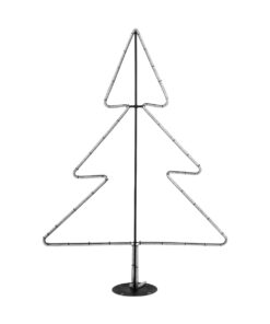 GLOBOSTAR® XMAS-TREE-SMALL Χριστουγεννιάτικο Διακοσμητικό Φωτιστικό LED 19,5W 780lm 360° AC 220-240V Αδιάβροχο IP65 Θερμό Λευκό 2700K – Μαύρο & Διάφανο – M102 x Π25 x Υ142cm – 2 Χρόνια Εγγύηση