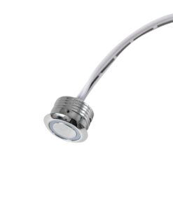 GLOBOSTAR® BUTTON 70793 Φωτιζόμενος Χωνευτός Διακόπτης Αφής On/Off & Push Dimming LED DC 12-24V 1 x 4A 96W Max IP20 Μπλε – Μ2 x Π2 x Υ1.2cm – 2 Χρόνια Εγγύηση