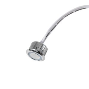 GLOBOSTAR® BUTTON 70793 Φωτιζόμενος Χωνευτός Διακόπτης Αφής On/Off & Push Dimming LED DC 12-24V 1 x 4A 96W Max IP20 Μπλε – Μ2 x Π2 x Υ1.2cm – 2 Χρόνια Εγγύηση