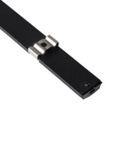 GLOBOSTAR® ALP-LINEAR CURBARIO 70804-1M Επιφανειακό Εύκαμπτο Προφίλ Αλουμινίου με Λευκό Γαλακτερό Πατητό Κάλυμμα για Ταινίες LED IP20 – Μαύρο & Λευκό – Μ100 x Π1.8 x Υ0.5cm