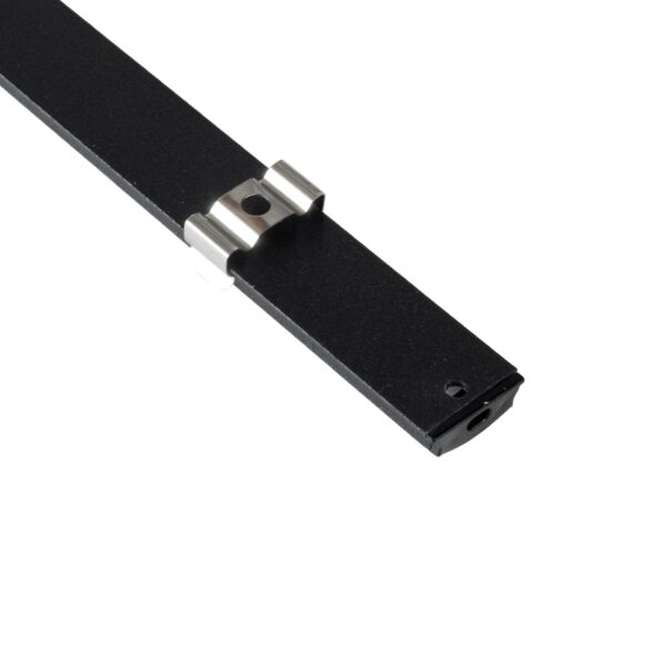 GLOBOSTAR® ALP-LINEAR CURBARIO 70804-1M Επιφανειακό Εύκαμπτο Προφίλ Αλουμινίου με Λευκό Γαλακτερό Πατητό Κάλυμμα για Ταινίες LED IP20 – Μαύρο & Λευκό – Μ100 x Π1.8 x Υ0.5cm