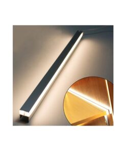 GLOBOSTAR® ALP-R-SHELF DODA 70814-1M Χωνευτό Προφίλ Αλουμινίου Ειδικό για Φωτισμό Ραφιού 18mm με Λευκό Γαλακτερό Πατητό Κάλυμμα για Ταινίες LED IP20 – Ασημί & Λευκό – Μ100 x Π1.5 x Υ2cm