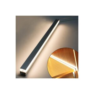 GLOBOSTAR® ALP-R-SHELF DODA 70814-1M Χωνευτό Προφίλ Αλουμινίου Ειδικό για Φωτισμό Ραφιού 18mm με Λευκό Γαλακτερό Πατητό Κάλυμμα για Ταινίες LED IP20 – Ασημί & Λευκό – Μ100 x Π1.5 x Υ2cm
