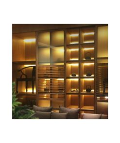 GLOBOSTAR® ALP-R-SHELF DODA 70814-1M Χωνευτό Προφίλ Αλουμινίου Ειδικό για Φωτισμό Ραφιού 18mm με Λευκό Γαλακτερό Πατητό Κάλυμμα για Ταινίες LED IP20 – Ασημί & Λευκό – Μ100 x Π1.5 x Υ2cm