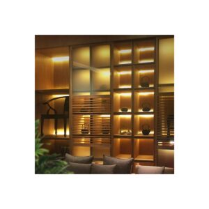 GLOBOSTAR® ALP-R-SHELF DODA 70814-1M Χωνευτό Προφίλ Αλουμινίου Ειδικό για Φωτισμό Ραφιού 18mm με Λευκό Γαλακτερό Πατητό Κάλυμμα για Ταινίες LED IP20 – Ασημί & Λευκό – Μ100 x Π1.5 x Υ2cm