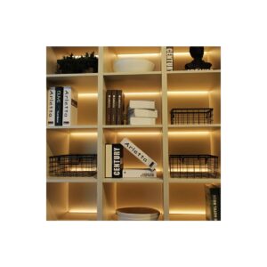 GLOBOSTAR® ALP-R-SHELF DODA 70814-1M Χωνευτό Προφίλ Αλουμινίου Ειδικό για Φωτισμό Ραφιού 18mm με Λευκό Γαλακτερό Πατητό Κάλυμμα για Ταινίες LED IP20 – Ασημί & Λευκό – Μ100 x Π1.5 x Υ2cm