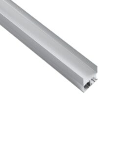 GLOBOSTAR® ALP-R-SHELF DODA 70814-1M Χωνευτό Προφίλ Αλουμινίου Ειδικό για Φωτισμό Ραφιού 18mm με Λευκό Γαλακτερό Πατητό Κάλυμμα για Ταινίες LED IP20 – Ασημί & Λευκό – Μ100 x Π1.5 x Υ2cm