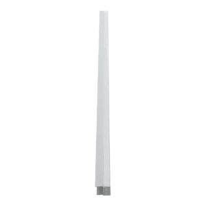 GLOBOSTAR® ALP-R-SHELF DODA 70814-1M Χωνευτό Προφίλ Αλουμινίου Ειδικό για Φωτισμό Ραφιού 18mm με Λευκό Γαλακτερό Πατητό Κάλυμμα για Ταινίες LED IP20 – Ασημί & Λευκό – Μ100 x Π1.5 x Υ2cm